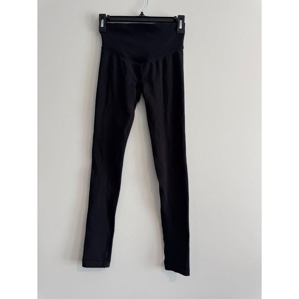 All in Motion High-Waisted Ribbed Waist Leggings Women XS Black Activewear gym